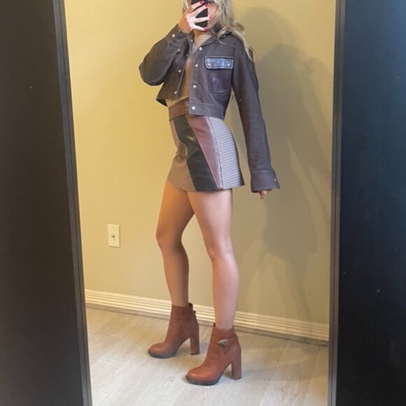 Ralph Lauren Purple Label Brown Canvas Leather Crop Equestrian Jacket - Picture 3 of 7